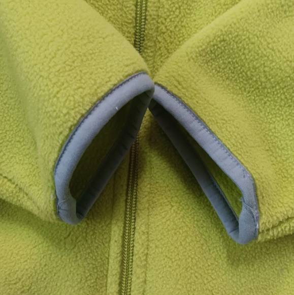 Lands End PLUS lime green fleece Zip up Sweater - Picture 8 of 8